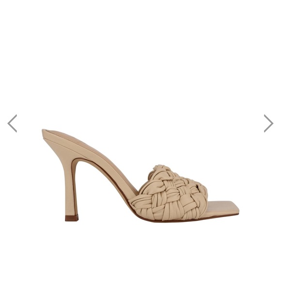 🌷Marc Fisher Tan Leather Square Toe Slide Size 7 - Picture 3 of 11